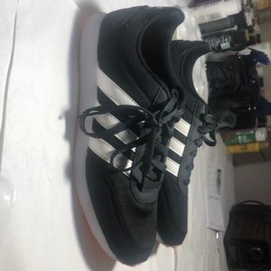 Adidas dark navy-blue & white, 8.5.Like new.